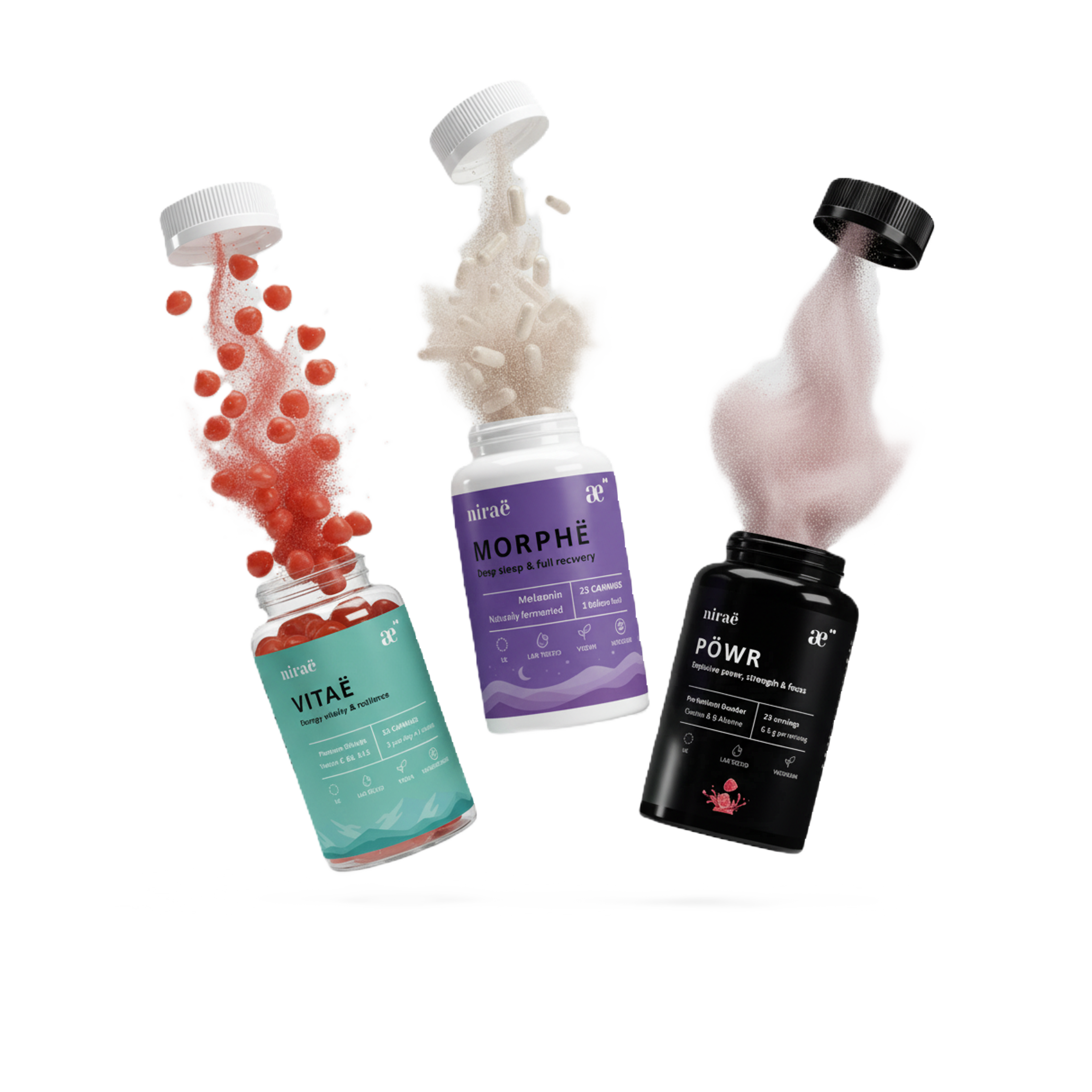 Nirae Wellness Lab, Pure Actives and better Absorption, European premium vegan & natural supplements, Science-Proven, Nature-Rooted, Lab-Crafted, crafted with science & nature.