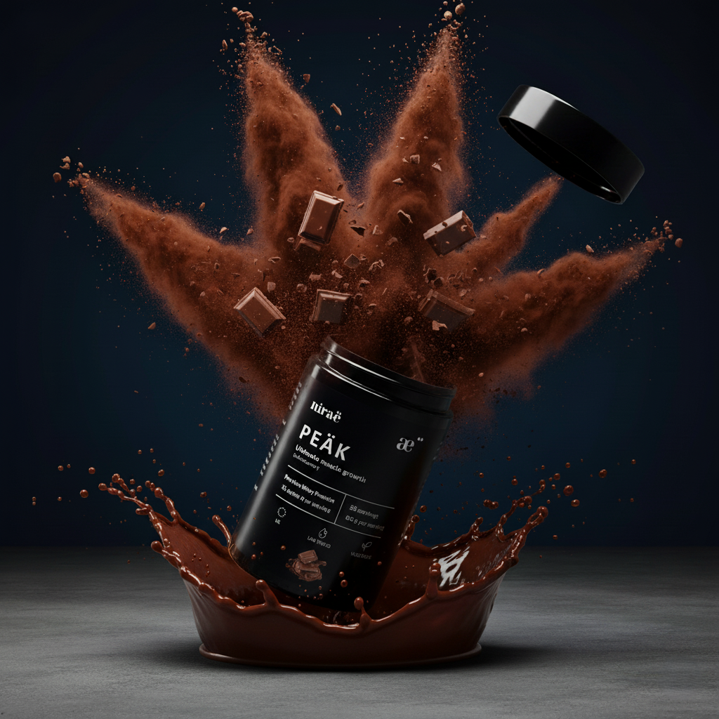 Nirae Wellness Lab, Peak supplement powder, Ultimate muscle growth endurance and recovery, whey protein. European premium vegan & natural supplements, Science-Proven, Nature-Rooted, Lab-Crafted, crafted with science & nature.